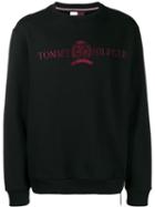 Tommy Hilfiger Logo Embroidered Sweater - Black