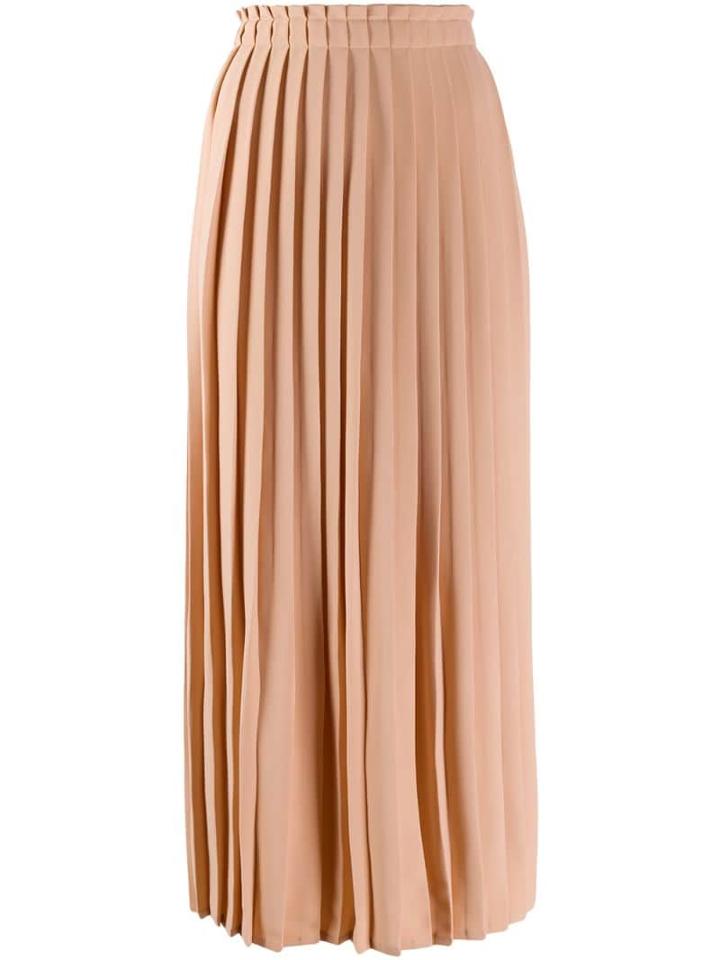 Mm6 Maison Margiela Pleated Midi Skirt - Neutrals