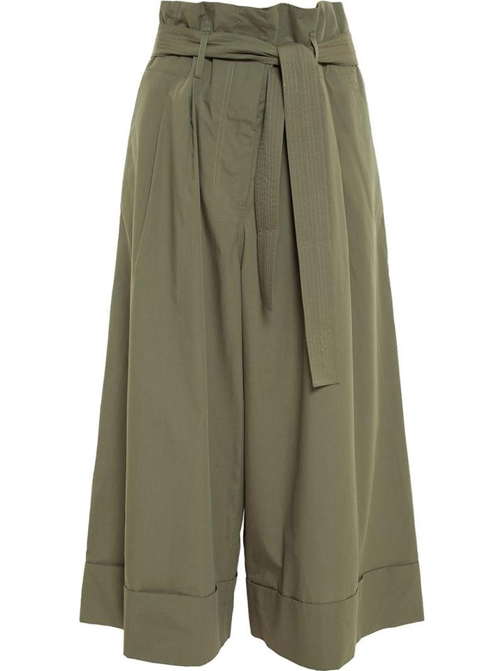 Adam Lippes Tie-belt Flared Trousers