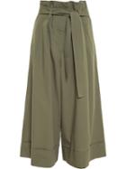 Adam Lippes Tie-belt Flared Trousers