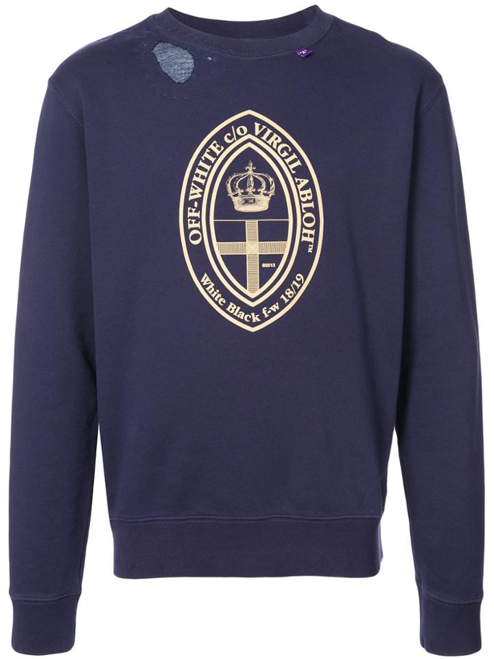 Off-white Printed Sweatshirt - Blue