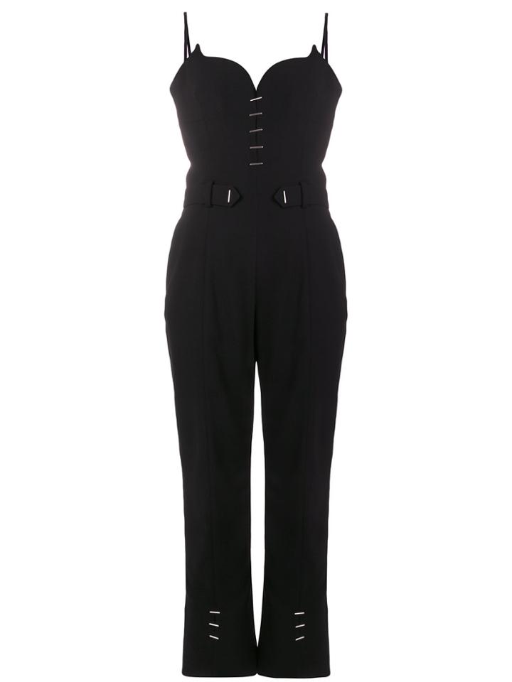 Mugler Spaghetti Straps Jumpsuit - Black