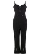 Mugler Spaghetti Straps Jumpsuit - Black