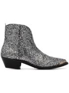 Golden Goose Deluxe Brand Silver Young 50 Glitter Embellished Cowboy