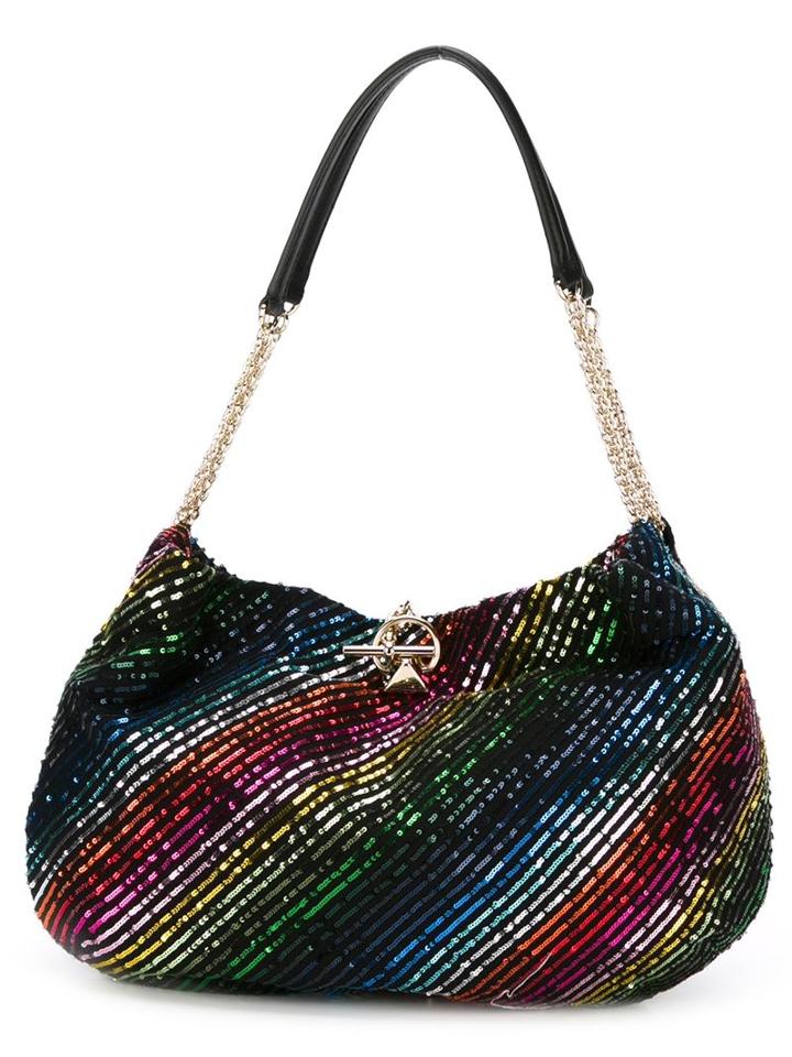 Sonia Rykiel Sequined Striped Shoulder Bag