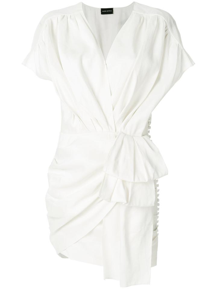 Magda Butrym Draped Mini Dress - White