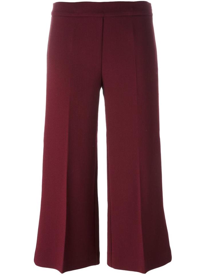 P.a.r.o.s.h. 'laki' Cropped Trousers, Women's, Size: Medium, Red, Polyamide/spandex/elastane/wool