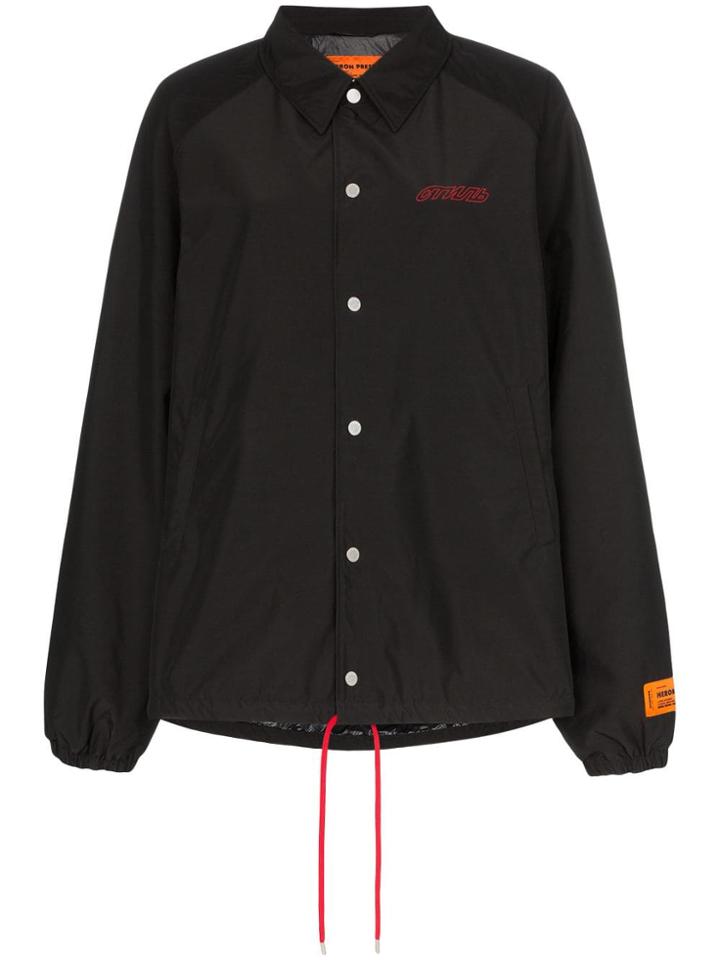 Heron Preston Ctnmb Embroidered Drawstring Jacket - Black