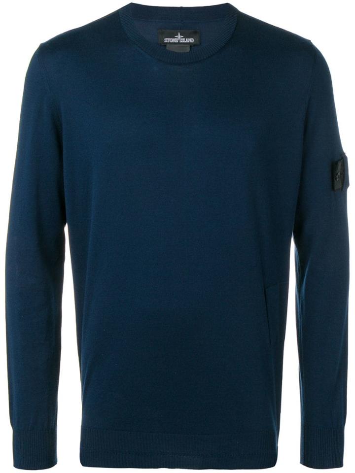 Stone Island Shadow Project Round Neck Jumper - Blue