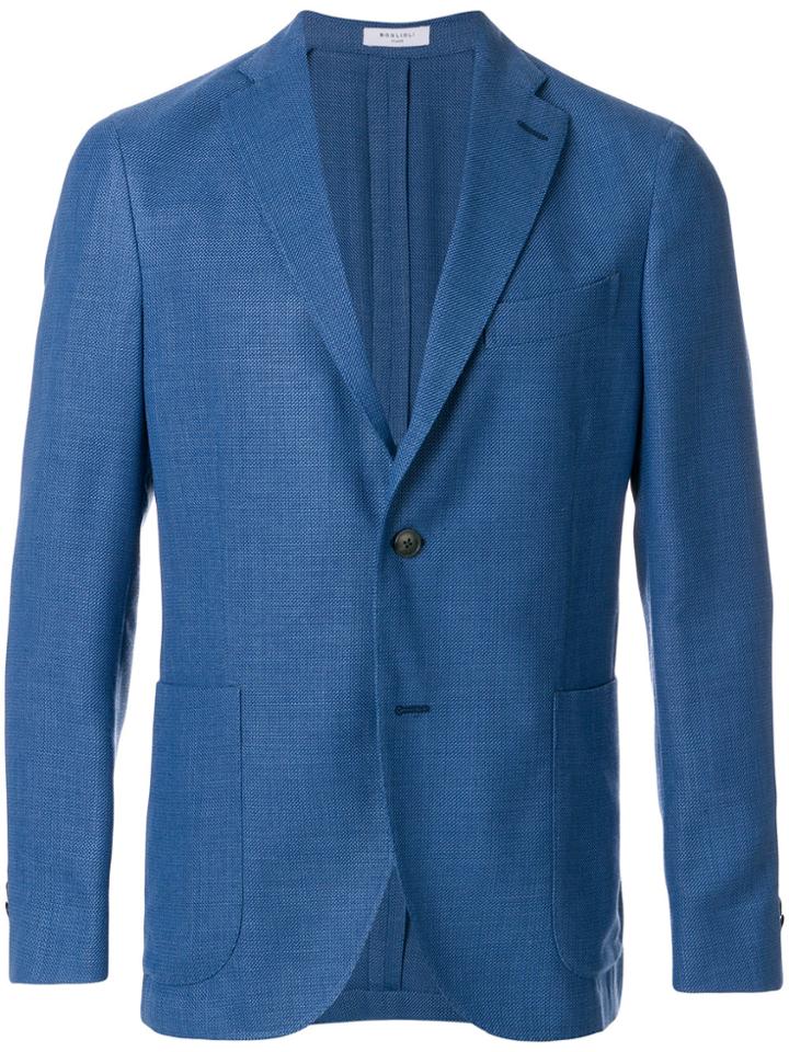 Boglioli Giacca 1 Petto Tasca Toppa - Blue