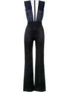 Galvan - Translucent Top Jumpsuit - Women - Polyester/triacetate - 34, Blue, Polyester/triacetate