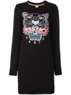 Kenzo Lion Head Embroidered Sweatdress, Women's, Size: Xs, Black, Cotton