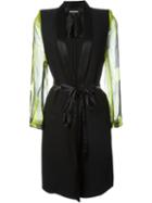 Ann Demeulemeester Panelled Tuxedo Style Jacket, Women's, Size: 38, Black, Silk/nylon/rayon/virgin Wool
