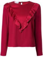 Red Valentino Ruffle Detail Top
