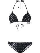 Polo Ralph Lauren Polka Dot Bikini, Women's, Size: Xs, Black, Spandex/elastane/nylon/polyester