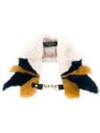 Yves Salomon Gold-tone Eye-hook Scarf