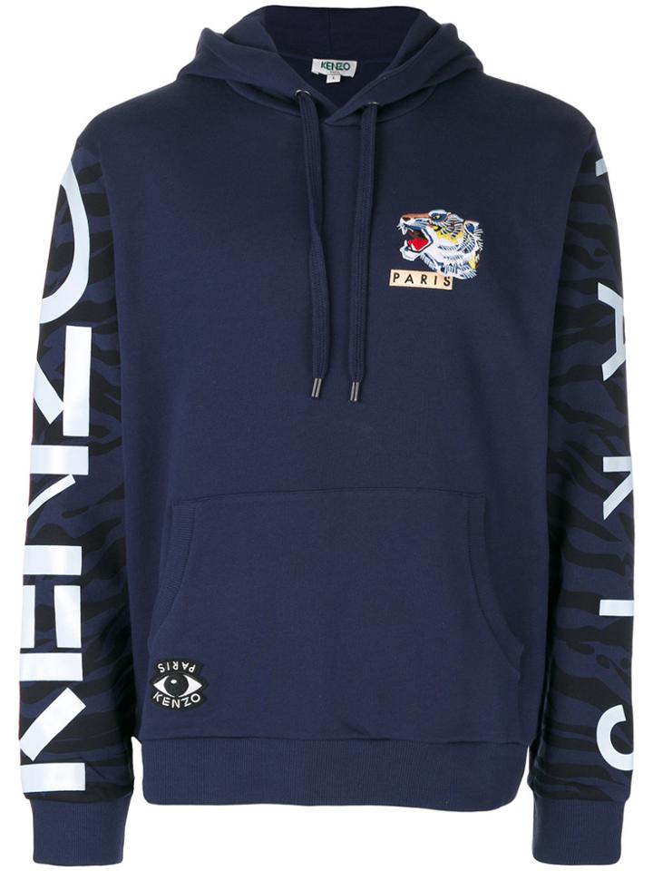 Kenzo Vintage Tiger Hoodie - Blue