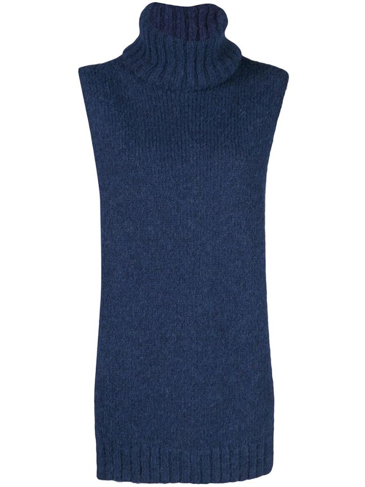 Tibi Sleeveless Knitted Top - Blue