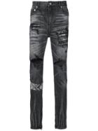 God's Masterful Children Ripped Paisley Insert Jeans - Black