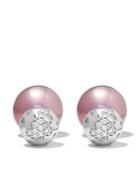 Yoko London 18kt White Gold Duet Freshwater Pearl And Diamond Earrings