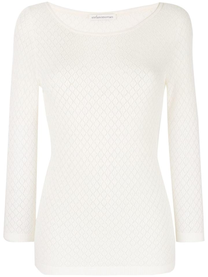 Stefano Mortari Fine Knit Fitted Sweater - Nude & Neutrals