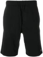 Paolo Pecora Embroidered Logo Track Shorts - Black