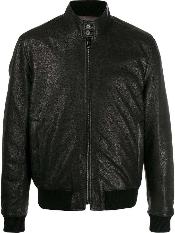 Corneliani Duck Down Lined Bomber Jacket - Brown