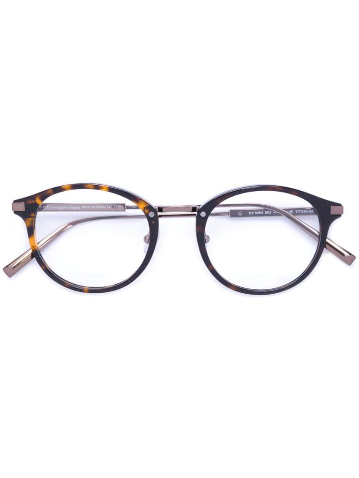 Ermenegildo Zegna Tortoiseshell Glasses - Black