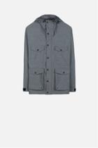 Ami Alexandre Mattiussi Short Hooded Parka, Men's, Size: Medium, Grey, Cotton/polyester