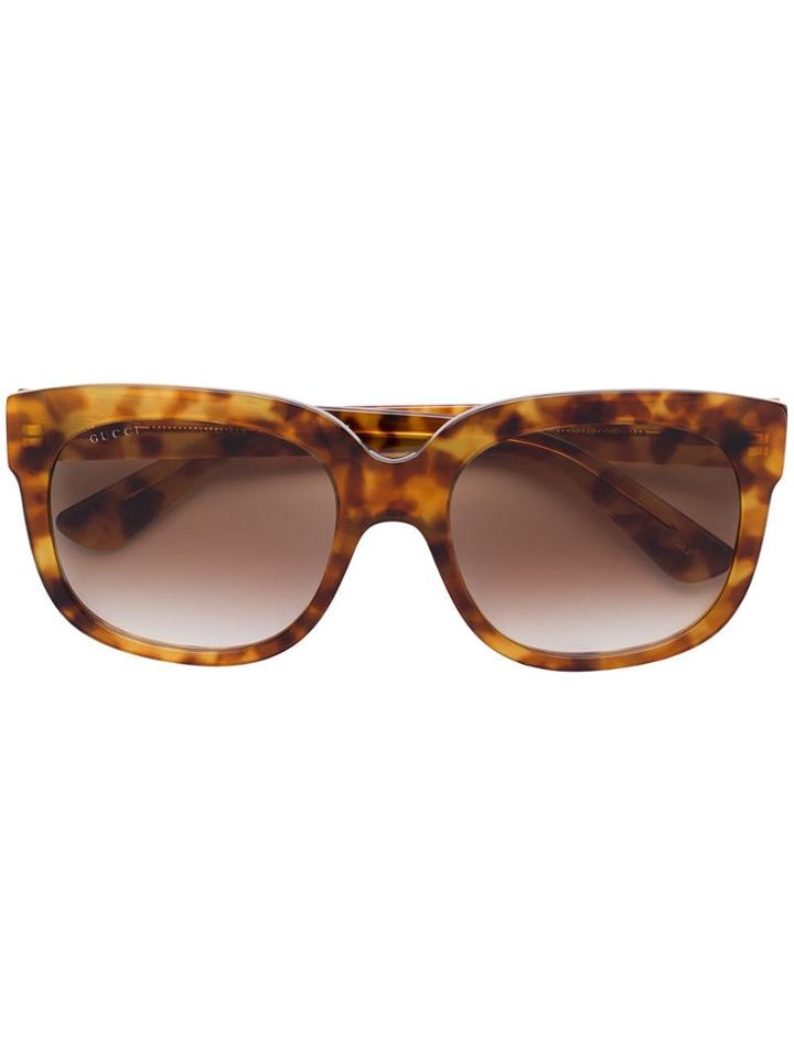 Gucci Eyewear Havana Square Sunglasses - Brown