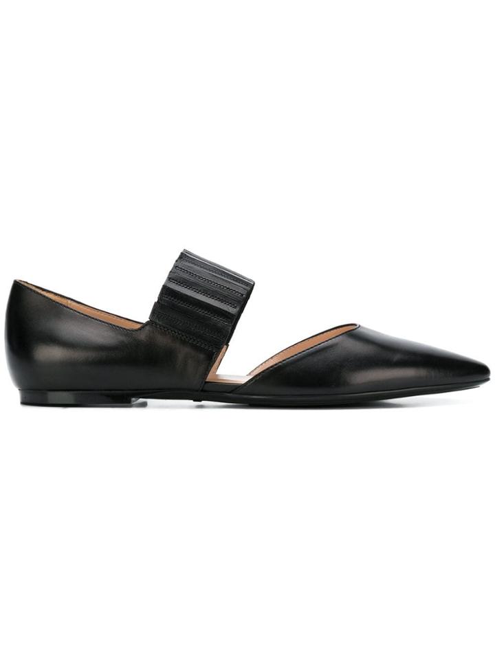 Tod's Pointed Ballerina Shoes - Black