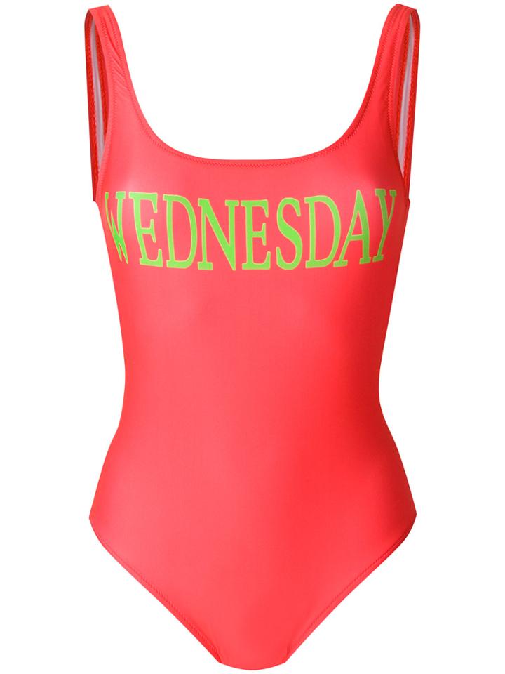 Alberta Ferretti Rainbow Week Swimsuit - Red