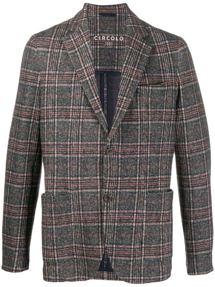 Circolo 1901 Heritage Check Blazer - Blue
