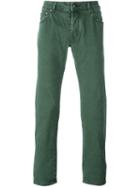 Jacob Cohen Slim-fit Trousers, Men's, Size: 37, Green, Cotton/spandex/elastane