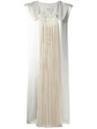 Maison Margiela Pleated Front Dress, Women's, Size: 42, Nude/neutrals, Viscose/acetate/polyamide/silk