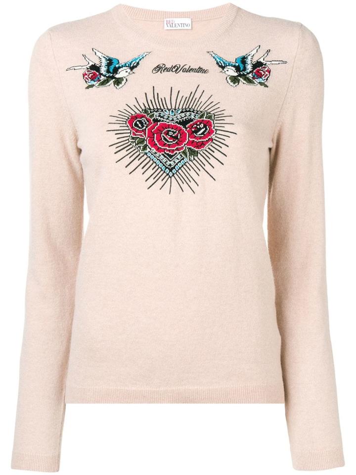 Red Valentino Tattoo Intarsia Jumper - Neutrals