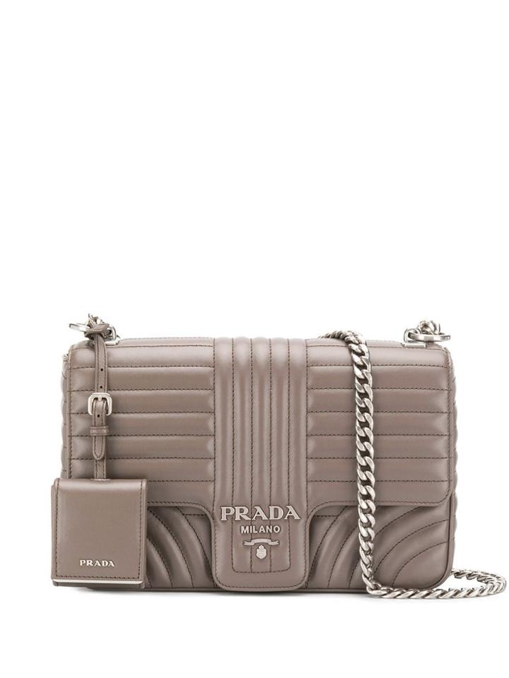 Prada Large Diagramme Bag - Neutrals