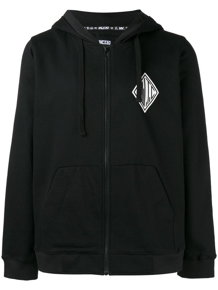 Ktz - Logo Patch Hooded Sweatshirt - Men - Cotton - M, Black, Cotton