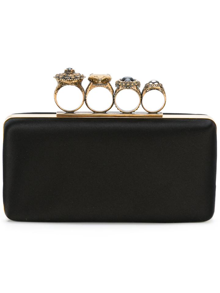 Alexander Mcqueen Knuckle Box Case - Black