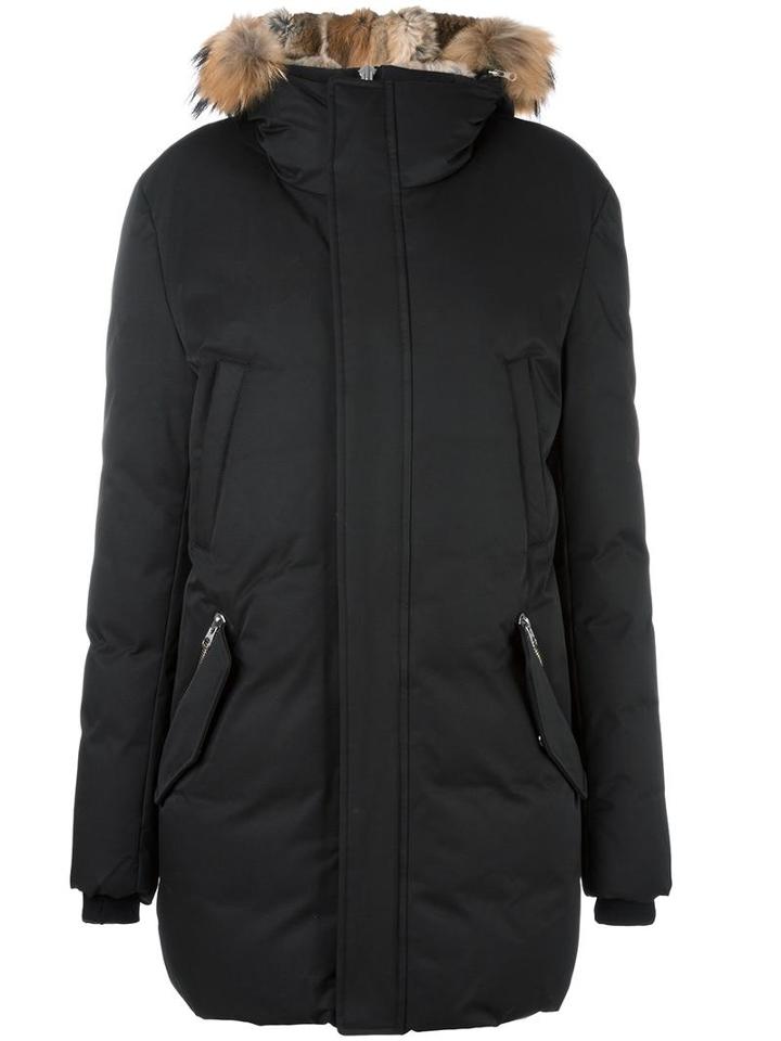 Mackage 'edward' Parka Coat, Women's, Size: 36, Black, Cotton/nylon/rabbit Fur