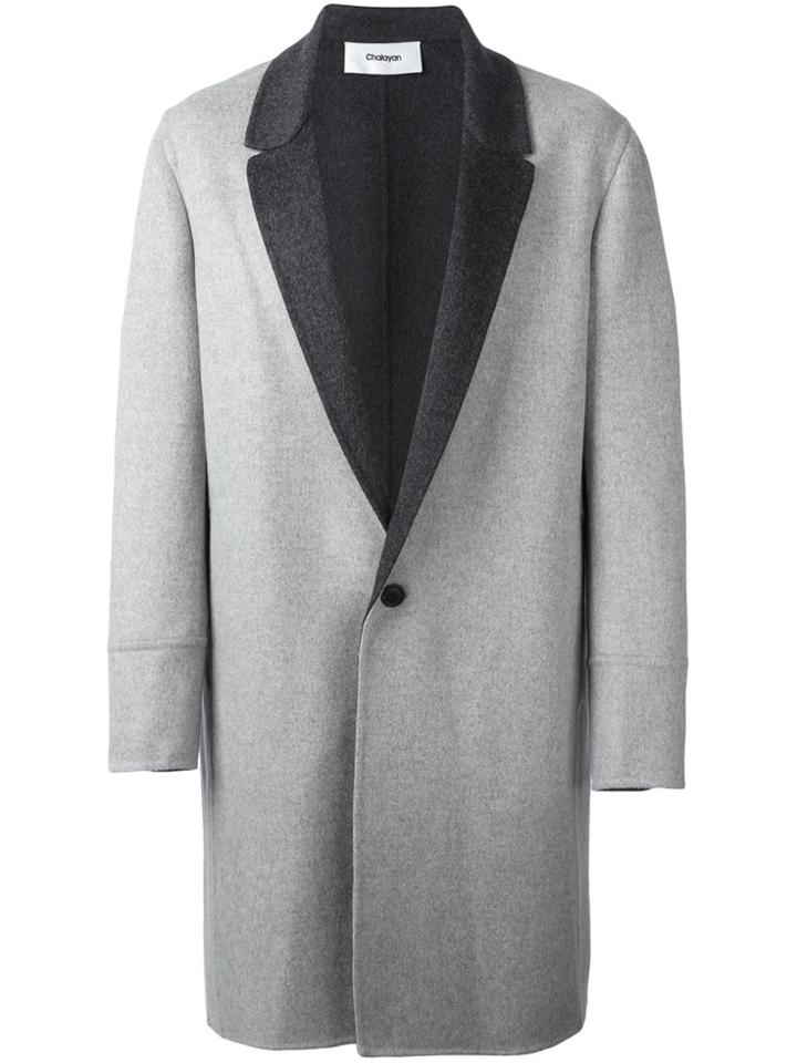 Chalayan 'low-break' Coat - Grey
