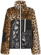 Sandy Liang Dean Leopard-print Panel Jacket - Brown