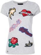 Philipp Plein - Only Kiss T-shirt - Women - Cotton/polyester/polyurethane - M, Grey, Cotton/polyester/polyurethane