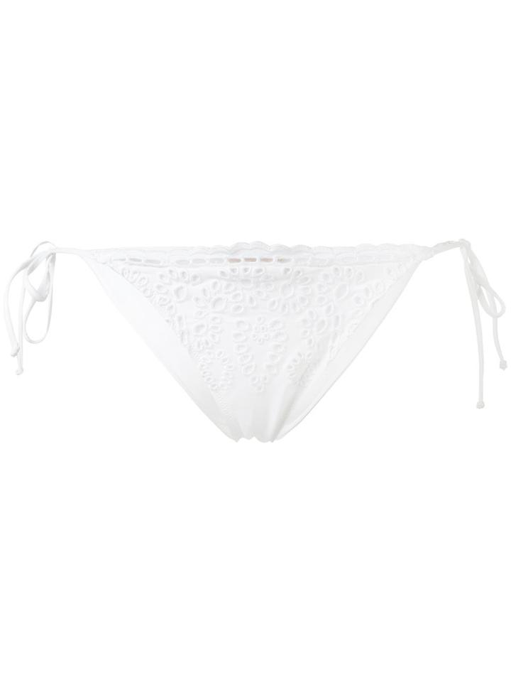 Ermanno Scervino - Lace Tie-side Bikini Bottoms - Women - Polyamide/spandex/elastane - I, White, Polyamide/spandex/elastane