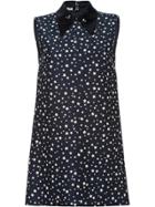 Miu Miu Printed Cady Dress - Black