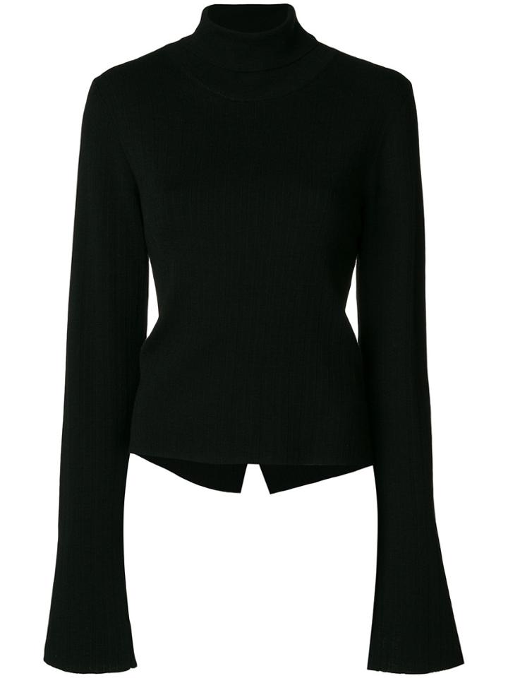Ann Demeulemeester Long Sleeved Roll Neck Sweater - Black