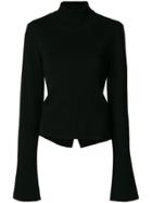 Ann Demeulemeester Long Sleeved Roll Neck Sweater - Black
