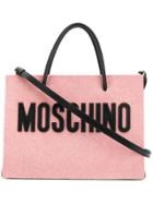 Moschino Glitter Logo Tote - Pink