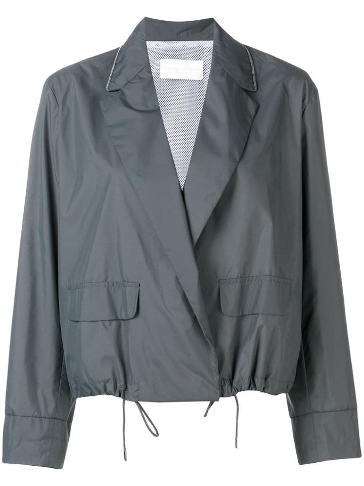 Fabiana Filippi Blazer Style Parka Jacket - Grey