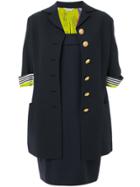 Versace Vintage Day Coat & Babydoll Dress - Blue